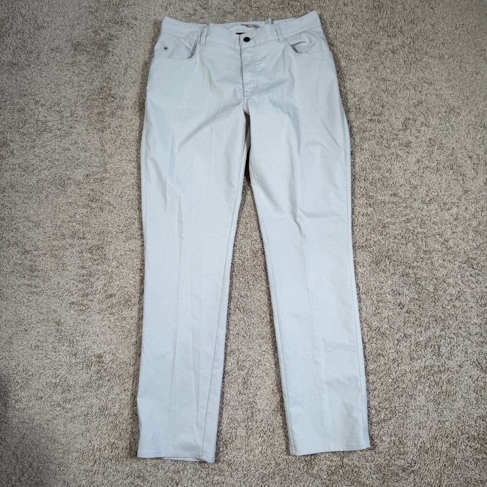 Peter Millar Pants Mens 38x34 (34x34) Golf Performance 5 Pocket Chino EB66 Ivory